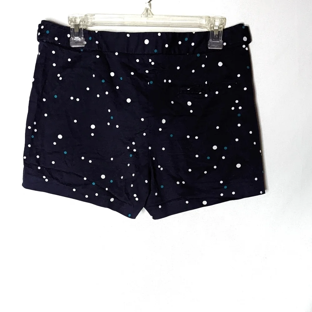Zara‎ Basic Navy Blue Polka Dot Shorts Size Medium